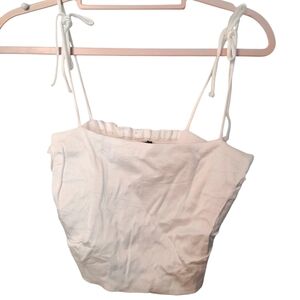 Zara Crop Top Tie Straps Size Small